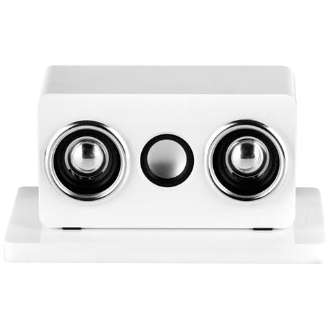 Cassa Acustica Sound Touch Mini Basic Per Smartphone E Iphone 3x2 Watt Colore Bianco / argento 999 - Foto 1
