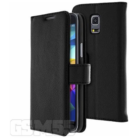 Custodia Portafoglio Stand Case Per Samsung Galaxy S5 Mini - Nera - Foto 8