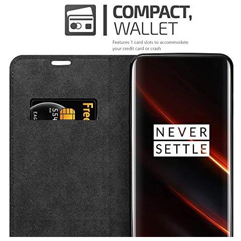 Cadorabo Custodia Compatibile Con Oneplus 7t Pro In Rosso Mela - Coperchio Protettiva Con Chiusura Magnetica, Funzione Stand E Tasca Per Le Carte - Foto 8