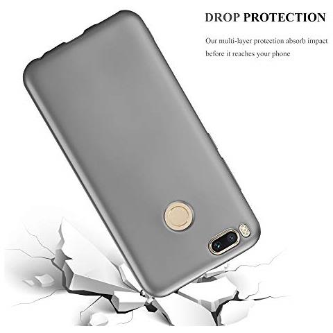 Custodia Compatibile Con Xiaomi Mi A1 / 5x In Grigio Metallico - Coperchio Protettivo In Silicone Tpu Flessibile - Foto 2