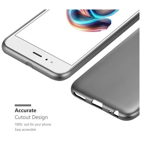 Custodia Compatibile Con Xiaomi Mi A1 / 5x In Grigio Metallico - Coperchio Protettivo In Silicone Tpu Flessibile - Foto 8
