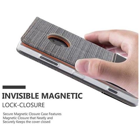 Custodia Compatibile Con Nokia Lumia 830 In Grigio Nero - Coperchio Protettiva Con Chiusura Magnetica, Funzione Stand E Tasca Per Le Carte - Foto 9