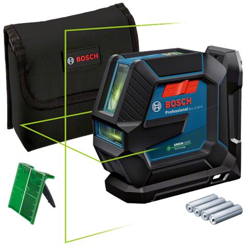 Professional Livella Laser Gll 2-15 G (laser Verde, Supporto Lb 10, Raggio D'azione Visibile: Fino A 15 M, 4x Batterie Aa, Confezione In Cartone)  - Foto 1