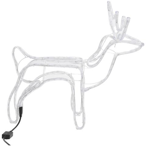 Figura Natalizia Renna Bianco Freddo 60x30x60 cm - Foto 2