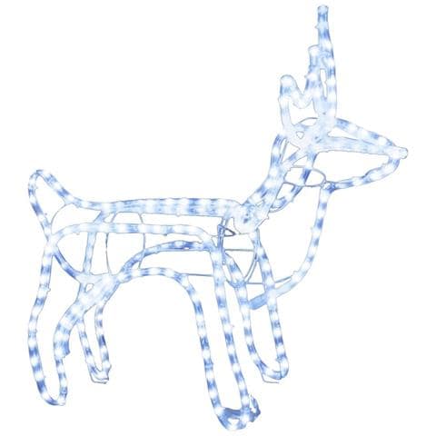 Figura Natalizia Renna Bianco Freddo 60x30x60 cm - Foto 1