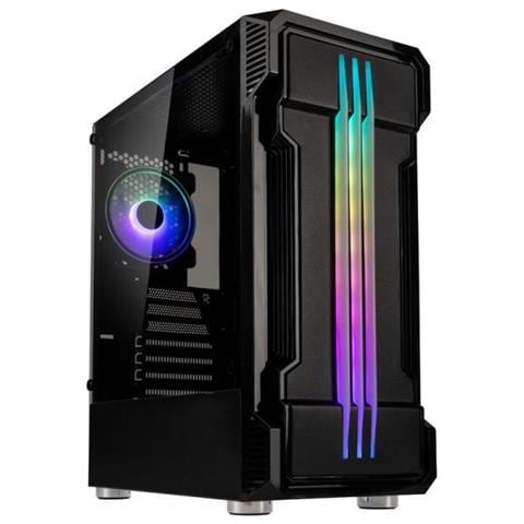 Case Inspire K10 Midi Tower ATX / Micro ATX / Mini-ITX 1 Porta USB 3.2 Colore Nero (Finestrato) - Foto 1