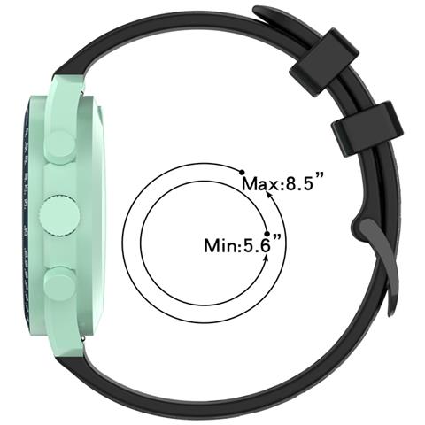 Cinturino Per Orologio Omega /huawei /samsung Galaxy Watch In Silicone Da 20 Mm Black - Foto 8