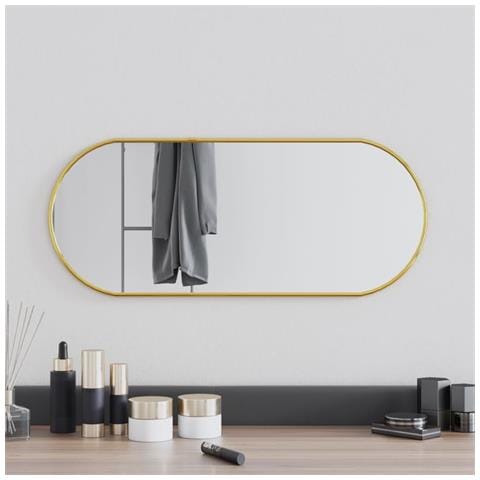 Specchio Da Parete Dorato 60x25 Cm Ovale - Foto 6