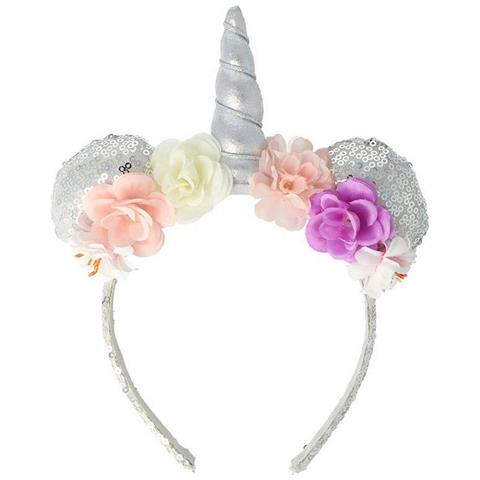 Diadema Inca Unicorno Fiori Decorativi Paillettes - Foto 1