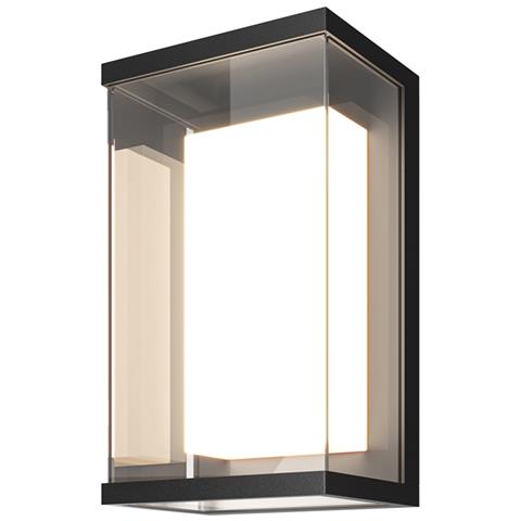 Lampada Da Parete Moderna Per Esterno Alluminio Nero Luce 10w Ip65 - Foto 1
