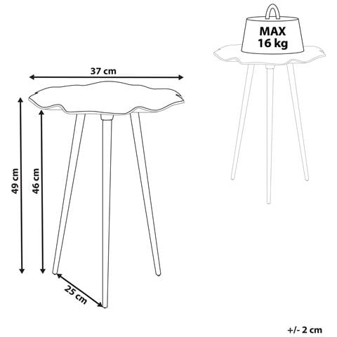 Tavolino Pudur Metallo Oro - Foto 11