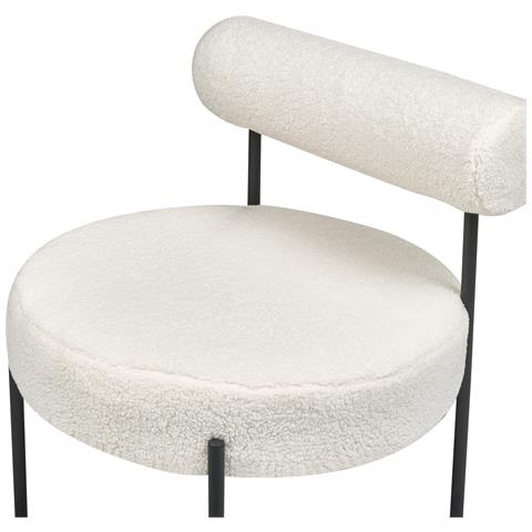 Bouclé Poltrona Bianco Alpha - Foto 8