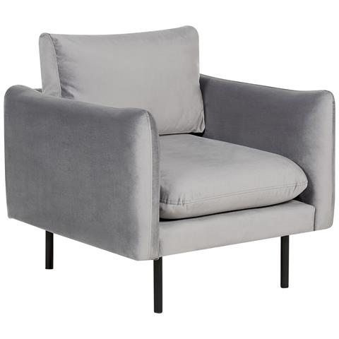 Poltrona Velluto Grigio Vinterbro - Foto 2