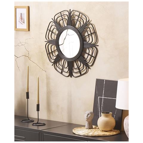 Specchio Pasaku Rattan Nero - Foto 1