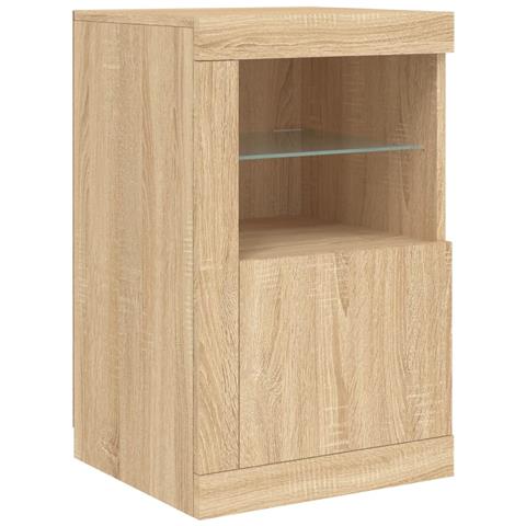 Armadietto Con Luci Led Rovere Sonoma In Legno Multistrato - Foto 3