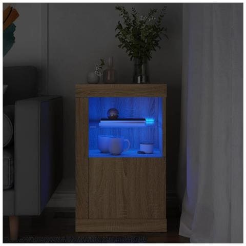 Armadietto Con Luci Led Rovere Sonoma In Legno Multistrato - Foto 1