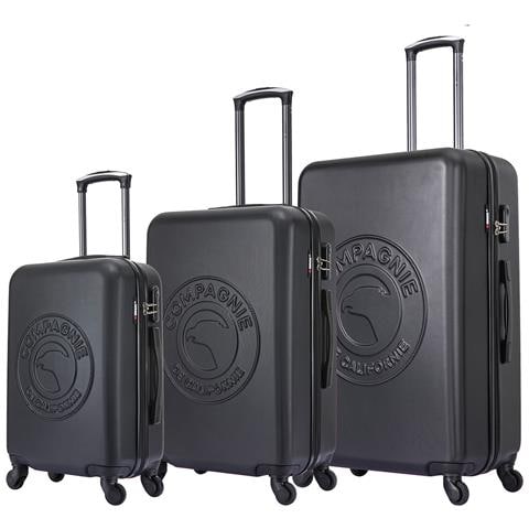Set Di 3 Valigie Nere Con Ruote - Cc-t366 Black - Foto 1