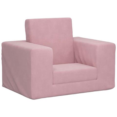 Divano per Bambini Rosa in Morbido Peluche - Foto 1