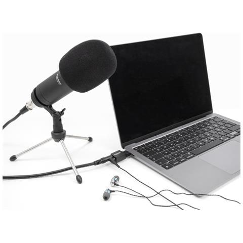 67128 adattatore per inversione del genere dei cavi 1 x USB 2.0 C 2 x 3.5mm Nero - Foto 2