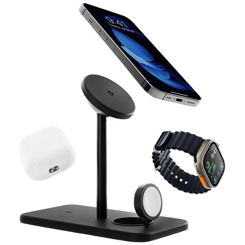 Supporto Di Ricarica Wireless Qi2 3-in-1 Hirise 3 Deluxe Compatibile Con Magsafe Modello, Nero - Foto 3