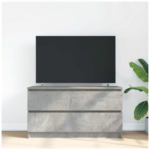 Mobile Porta Tv Grigio Cemento 100x35x54 Cm Legno Multistrato - Foto 3