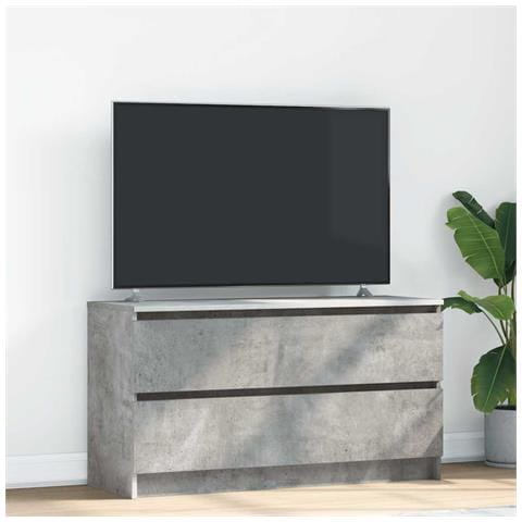 Mobile Porta Tv Grigio Cemento 100x35x54 Cm Legno Multistrato - Foto 1