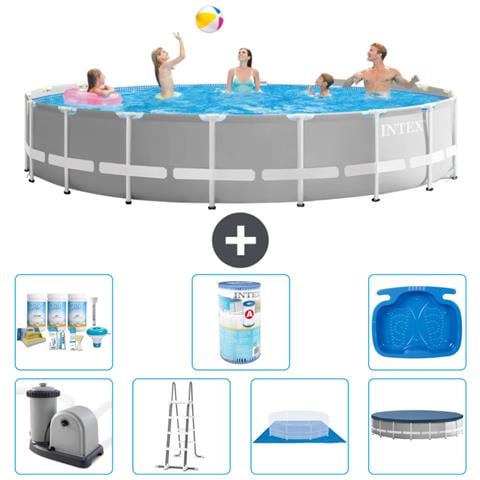 Piscina Fuori Terra - In Giro - 549x122 Cm - Grigio - Include Accessori Coordinati A2311 - Foto 1
