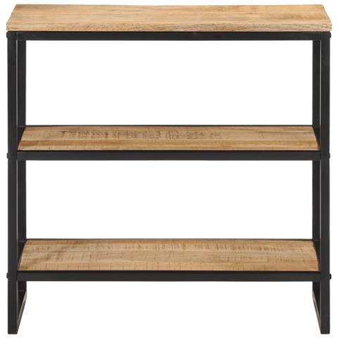 Tavolo Consolle 70x35x70 Cm In Legno Massello Di Mango Grezzo - Foto 1