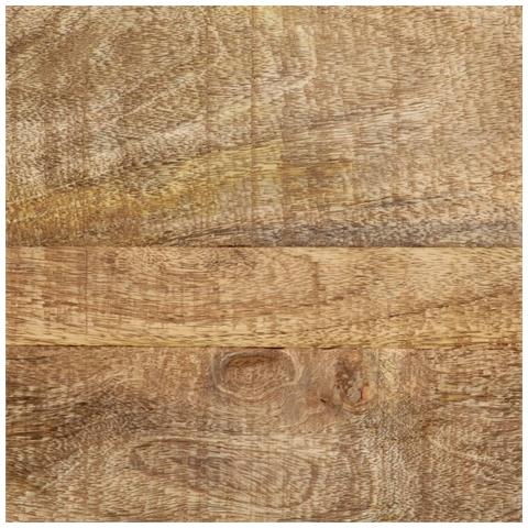 Tavolo Consolle 70x35x70 Cm In Legno Massello Di Mango Grezzo - Foto 8