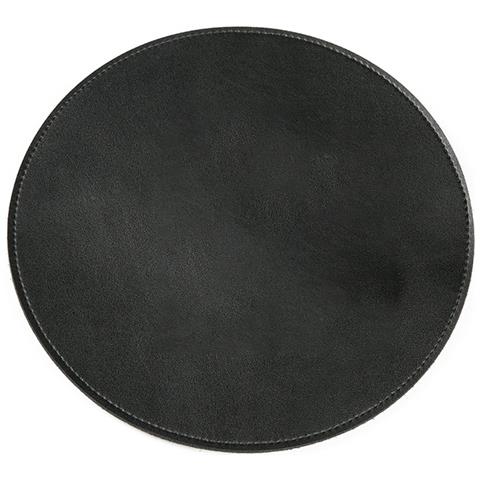 Tappetino Per Mouse Rotondo In Microfibra Black - Foto 2