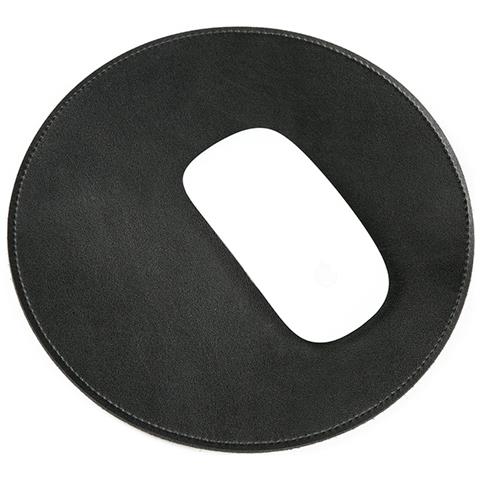 Tappetino Per Mouse Rotondo In Microfibra Black - Foto 1