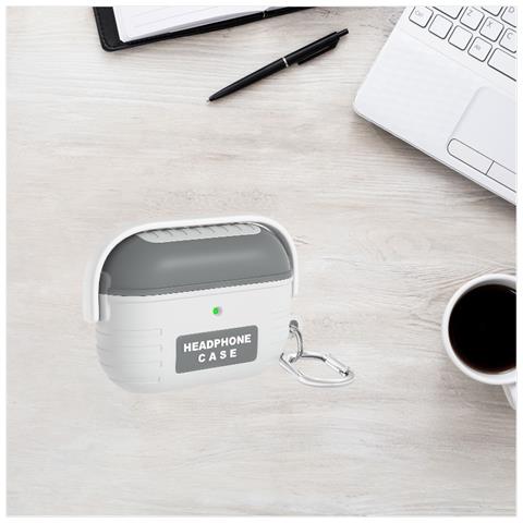 Custodia In Silicone Per Airpods Pro 2 Lightgrey - Foto 2