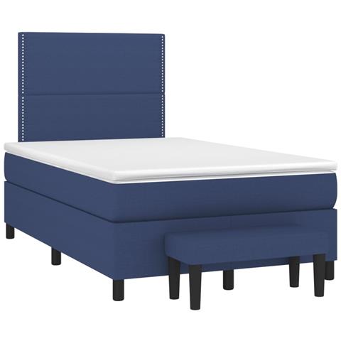 Giroletto a Molle con Materasso Blu 120x190 cm in Tessuto - Foto 1