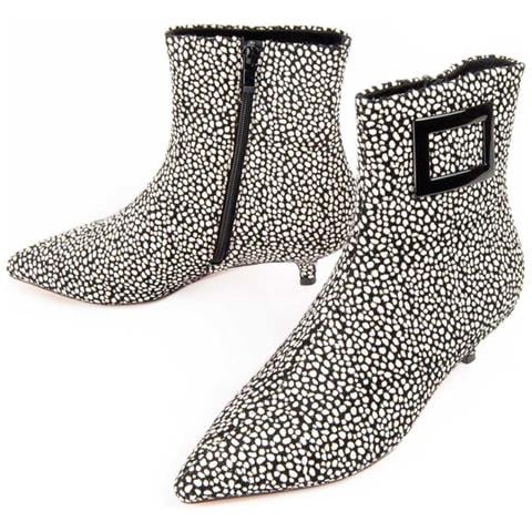 Stivaletto Con Tacco Botirey7 Nero Nero Materiale Sintetico E Tessile - Foto 1