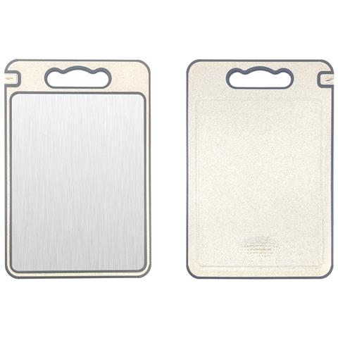 Tagliere In Acciaio Inossidabile 304 - Grado Alimentare, Double-face, Antibatterico - Foto 1