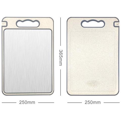 Tagliere In Acciaio Inossidabile 304 - Grado Alimentare, Double-face, Antibatterico - Foto 2