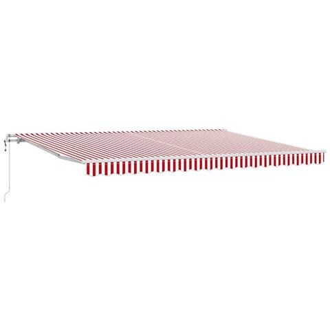 Tenda Retrattile 450 × 300 cm Rosso e bianco - Foto 1