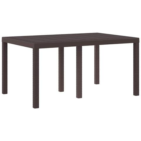 Tavolo da Giardino Marrone 150 x 100 x 73 cm polyrattan - Foto 1