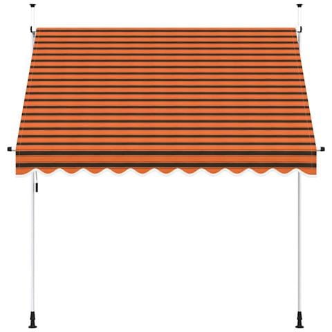 Tenda Da Sole Retrattile Manuale 250 Cm Arancione E Marrone - Foto 2