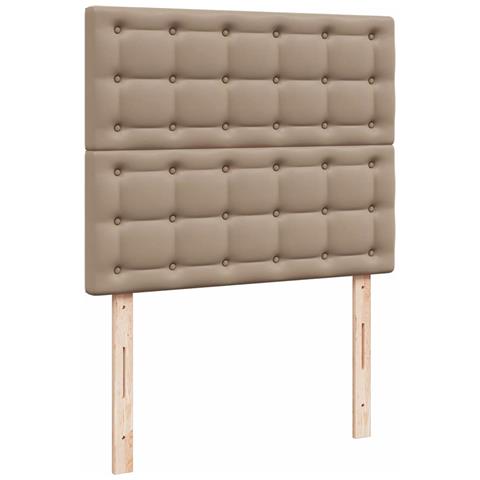 Struttura Letto Pouf con Materasso 120x200 cm Similpelle - Foto 9