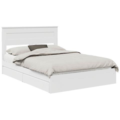 Letto con Contenitore Bianco 160 x 200 cm Legno multistrato - Foto 1
