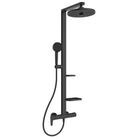 Alu+ Bd584 Colonna Doccia Completa - Nero Opaco Soffione Da 25 Cm Da Ordinare - Foto 1