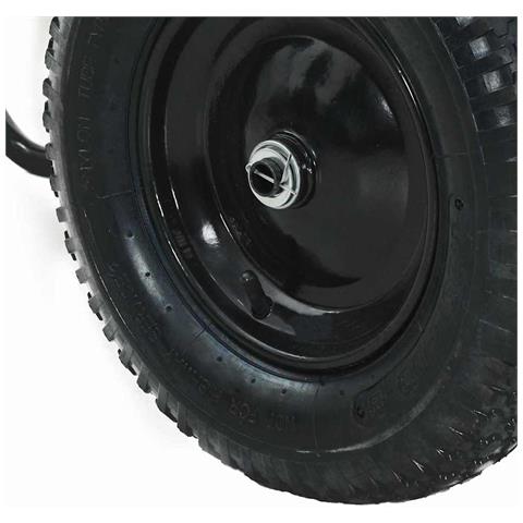 Carriole Argento e Nero 124 x 73 x 65 cm Acciaio - Foto 9