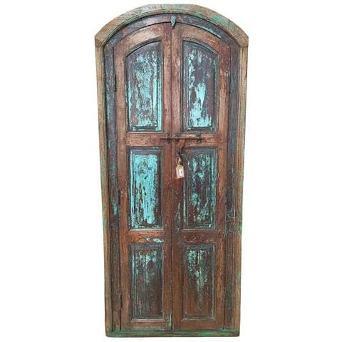 Porta Artigianale In Legno Blu 82x10x197h Cm - Foto 1