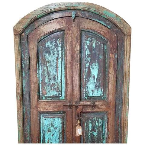 Porta Artigianale In Legno Blu 82x10x197h Cm - Foto 2