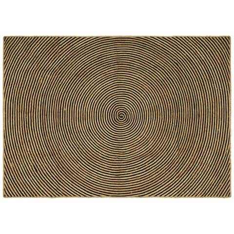 Tappeto Naturale e Nero 240 x 340 cm Juta - Foto 1
