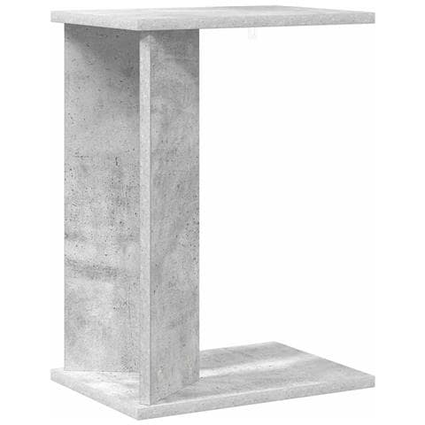 Tavolino Grigio cemento 35 x 25 x 50 cm Legno multistrato - Foto 1