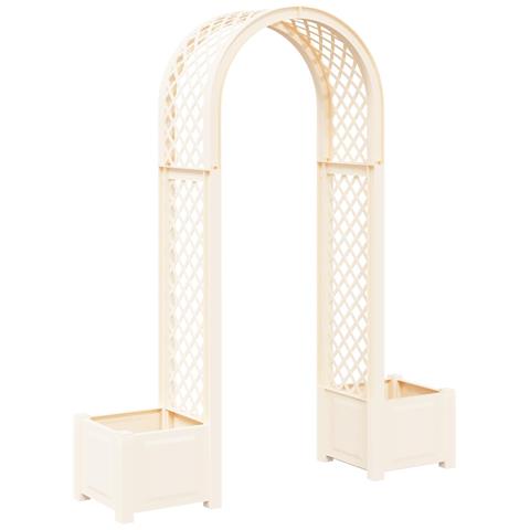 Arco di Rose con Vaso Bianco 168,5 x 43 x 207 cm PP - Foto 1
