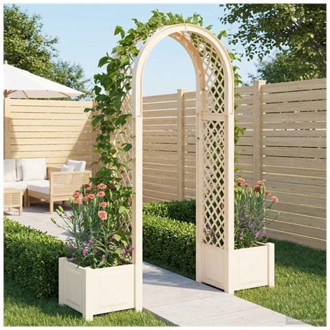 Arco di Rose con Vaso Bianco 168,5 x 43 x 207 cm PP - Foto 2