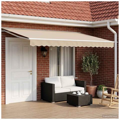 Tenda retrattile manuale Beige 4,5 × 3,5 m - Foto 2